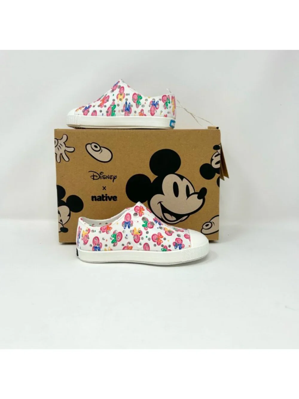 Native Shoes Jefferson Disney Minnie Paint Drops Toddler C5 Slip On Kids Shoes